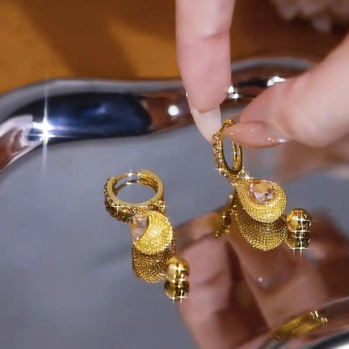 14k Gold-Plated Elegant Nostalgia Earrings